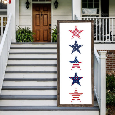 4Th Of July Stars And Stripes Sign | Wood Framed