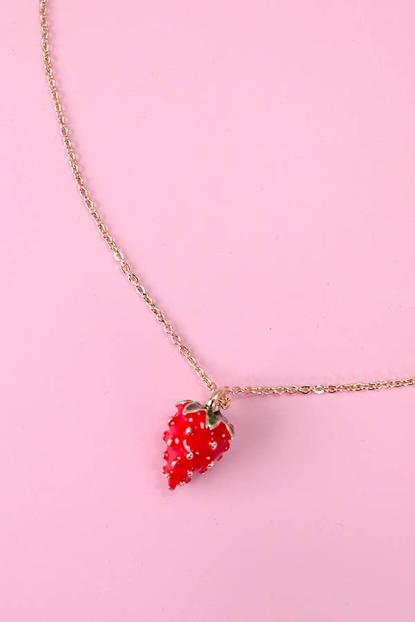 Strawberry Pendant Necklace