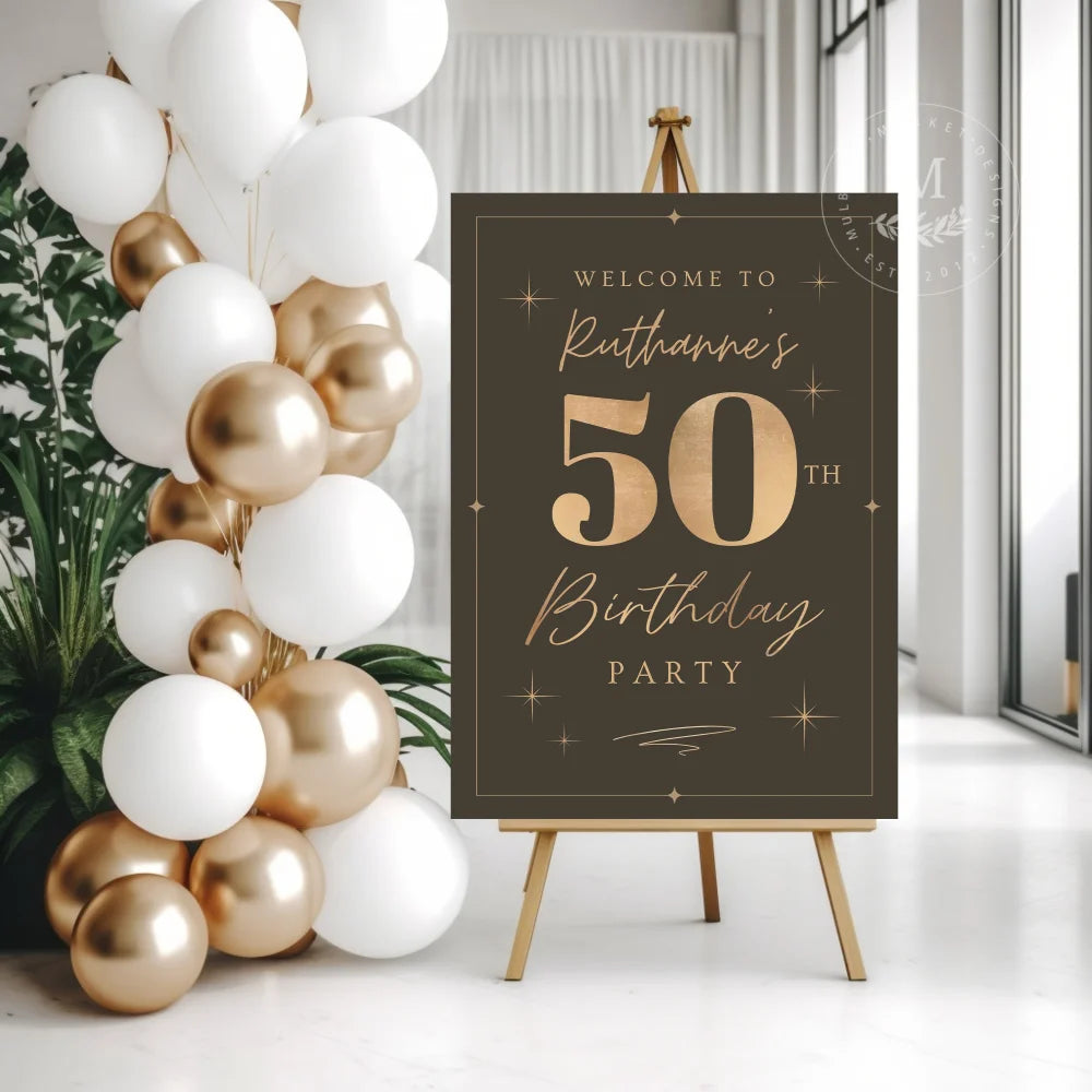 Personalized 50Th Birthday Sign Acrylic