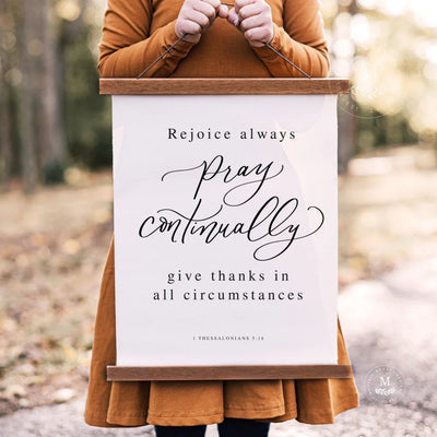 Rejoice Always Pray Continually Canvas Wall Art Hanging