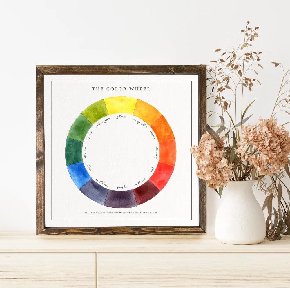 The Color Wheel Wall Art Wood Framed Sign