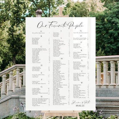 Acrylic Wedding Seating Charts