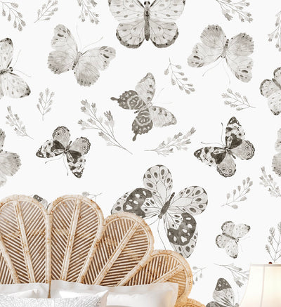 Boho Wallpaper, Butterfly wallpaper, whimsical wallpaper