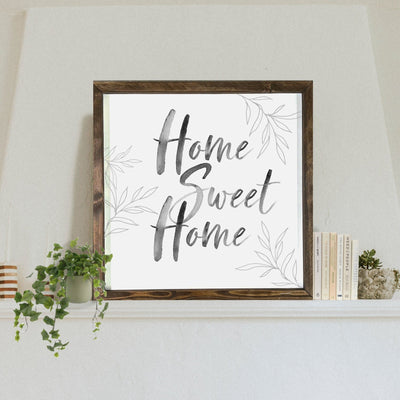 Home Sweet Home Wood Framed Sign - Mulberry Market Designs