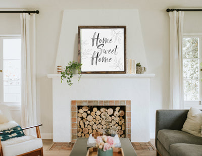 Home Sweet Home Wood Framed Sign - Mulberry Market Designs