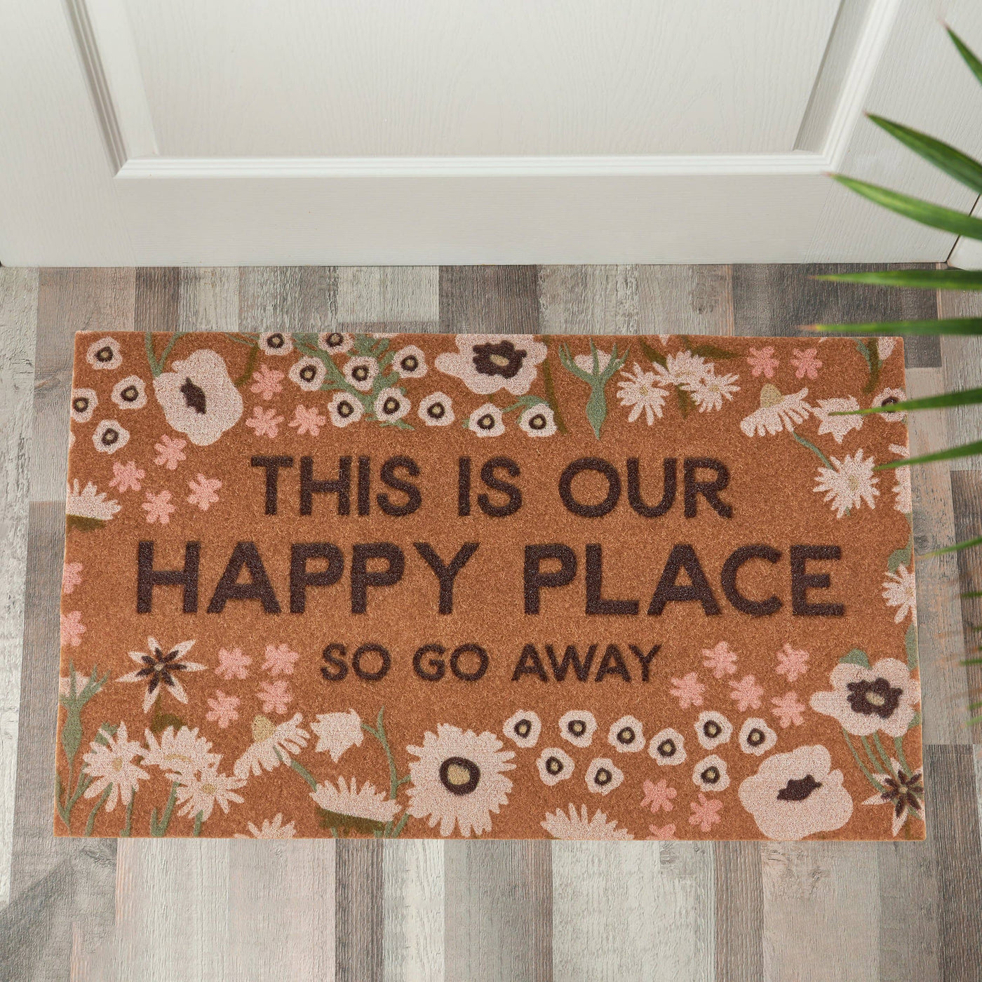 This is Our Happy Place So Go Away Doormat Rug