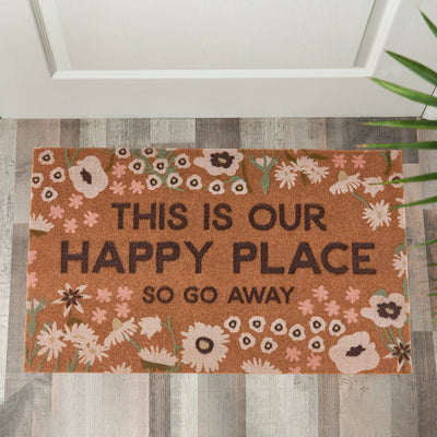 This is Our Happy Place So Go Away Doormat Rug