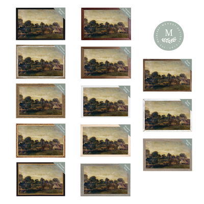 Cottages | Vintage Art Wood Framed Sign - Mulberry Market Designs