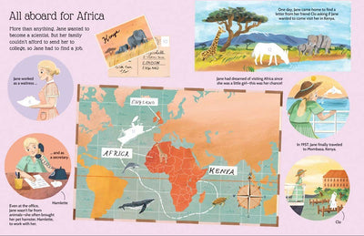 Sticker Life Stories: Jane Goodall Book - Mulberry Market Designs