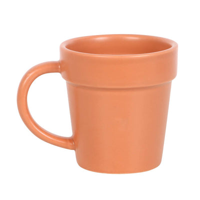 Plant Pot Ceramic Mug and Shovel Spoon - Mulberry Market Designs