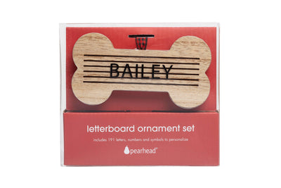 Christmas Wooden Bone Letterboard Pet Ornament - Mulberry Market Designs
