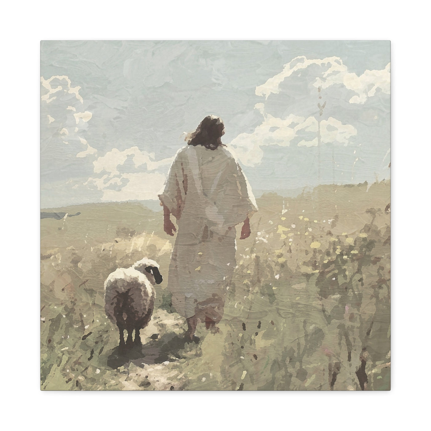 Jesus Leaves the 99 Canvas Art