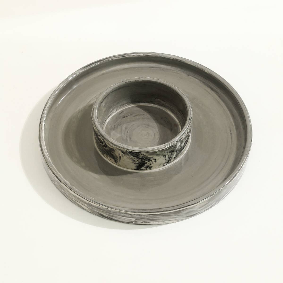 Handcrafted Stoneware Food & Dip Serving Tray