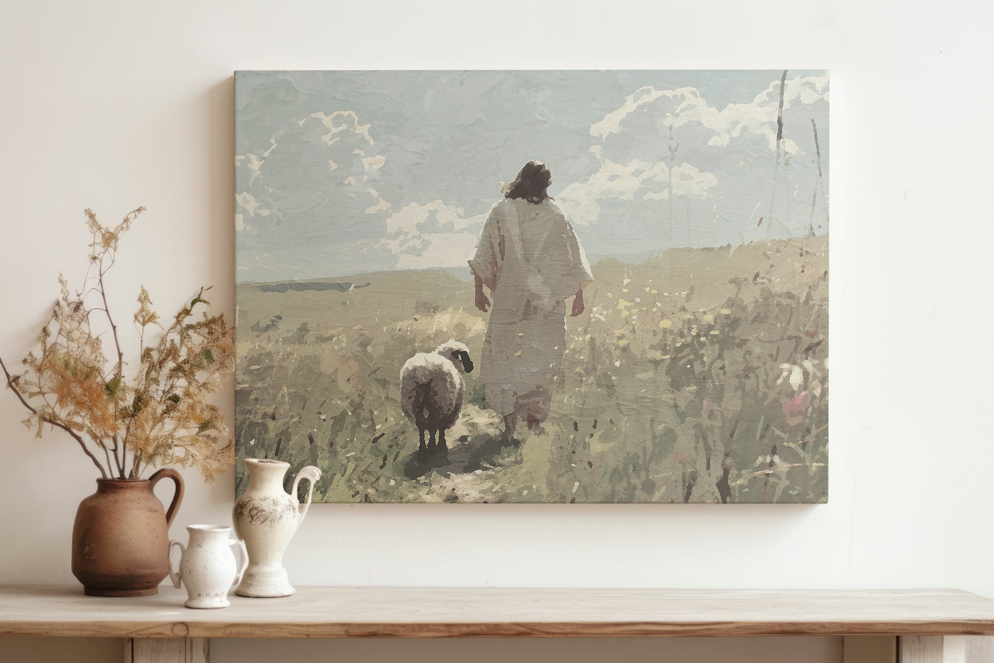 Jesus Leaves the 99 Canvas Art
