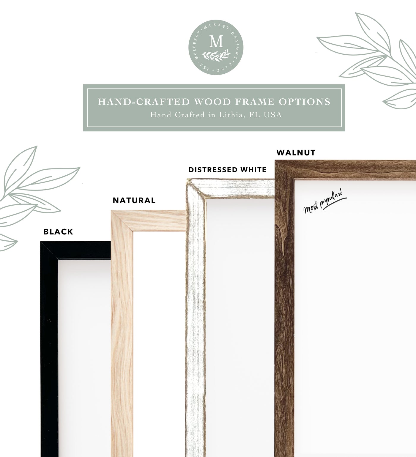 Custom Wood Framed Family Photo Sign