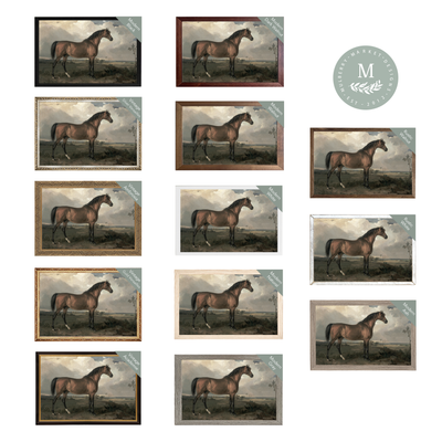 Vintage Stallion Horse Wall Art - Mulberry Market Designs