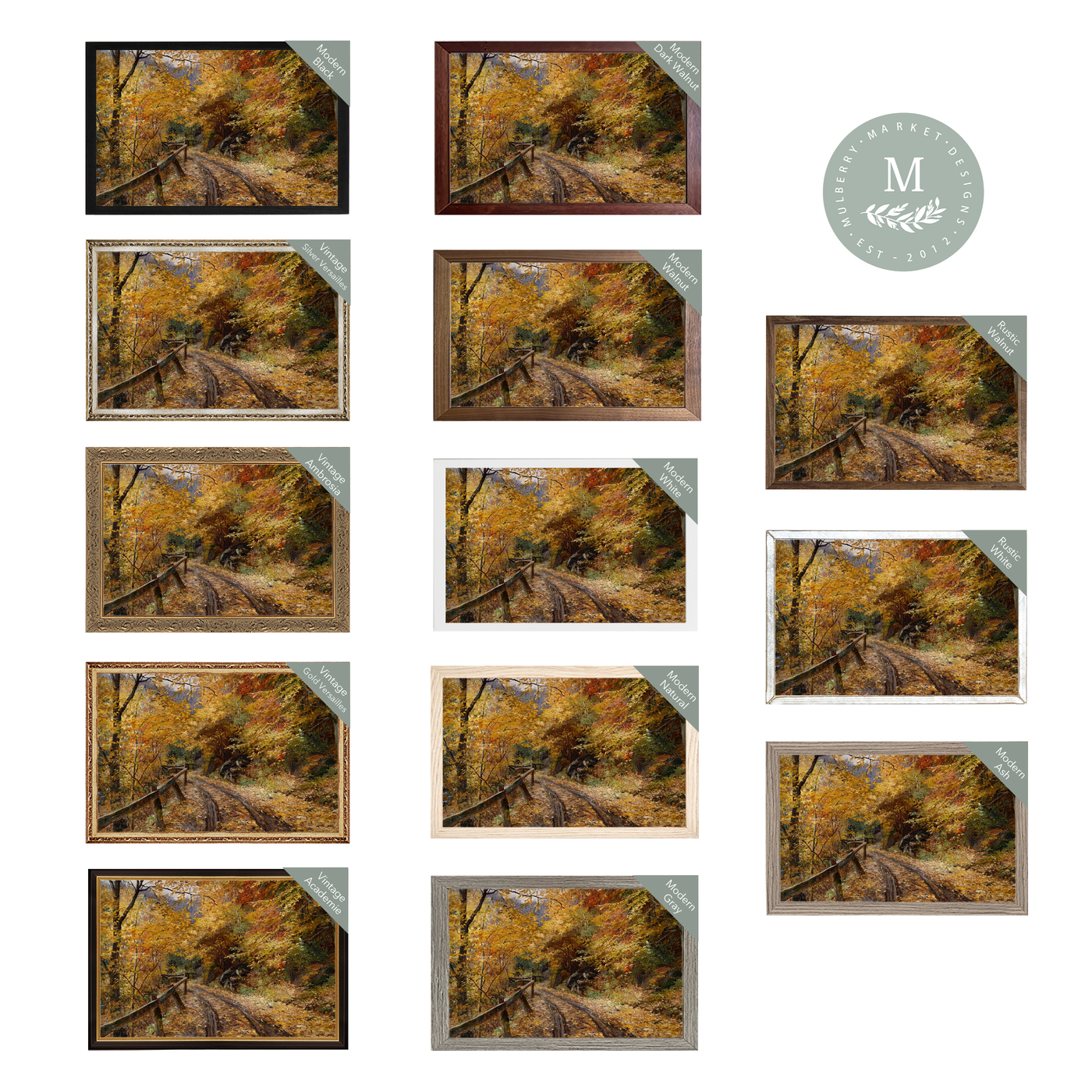 Falling Leaves Vintage Wall Art - Mulberry Market Designs