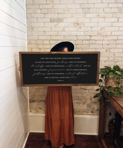 2 Peter Make Every Effort To Add to Your Faith Scripture Wall Art