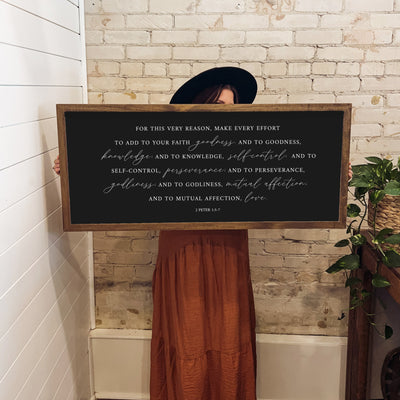2 Peter Make Every Effort To Add to Your Faith Scripture Wall Art