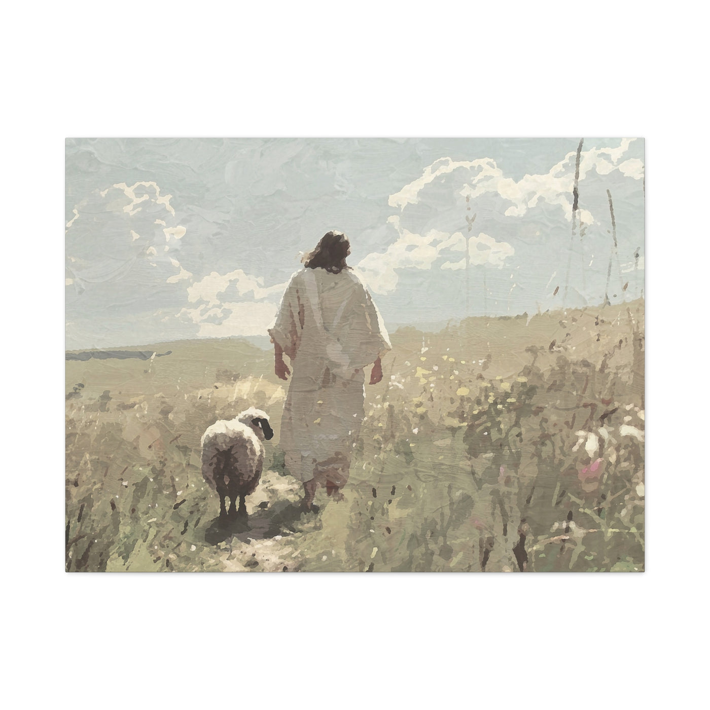 Jesus Leaves the 99 Canvas Art