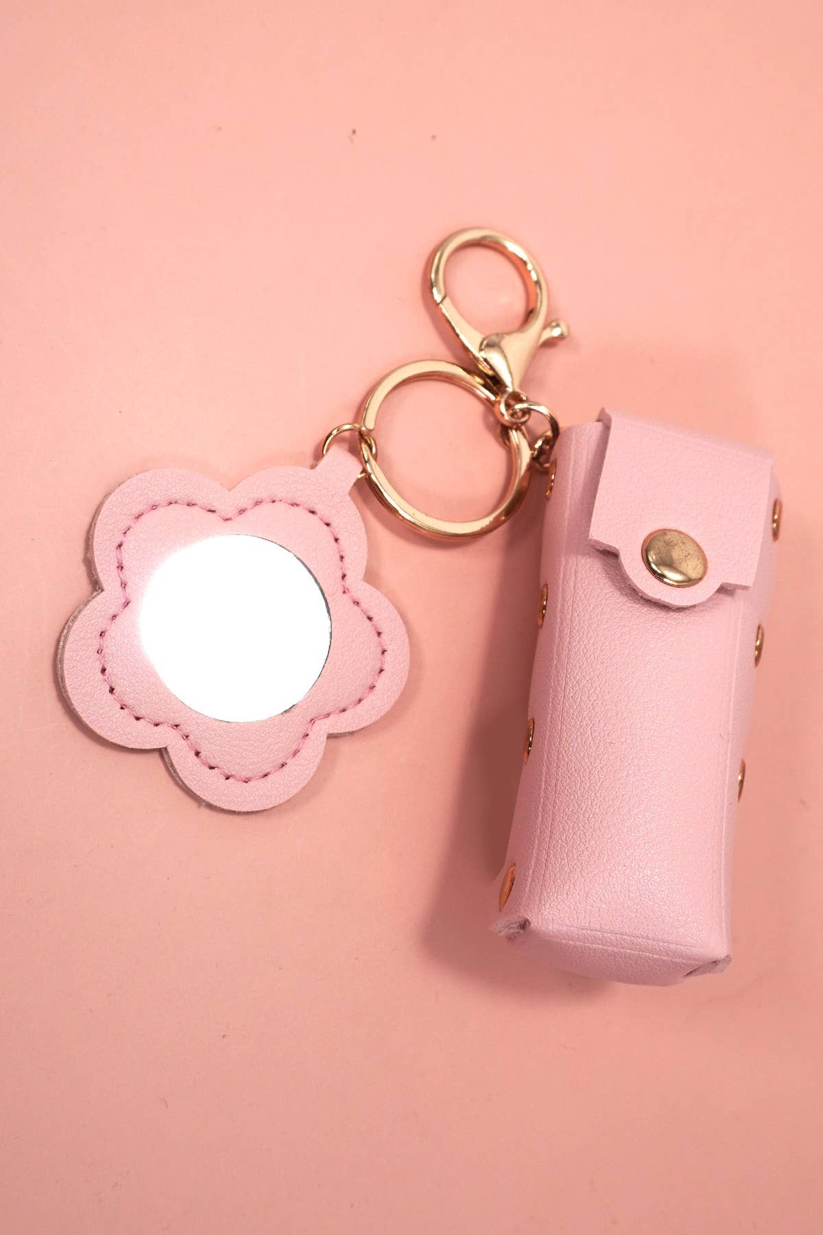 Leather Lipstick Holder Bag Keychain