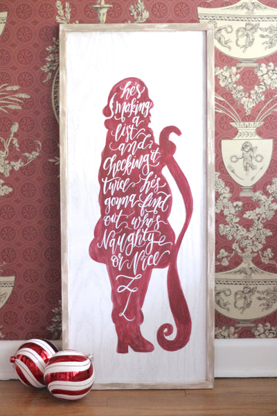 Wooden Santa Claus Christmas Sign - Mulberry Market Designs