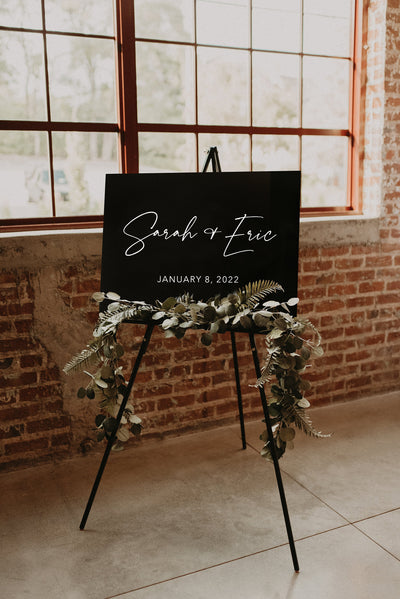 Personalized Acrylic Wedding Welcome Sign - Mulberry Market Designs