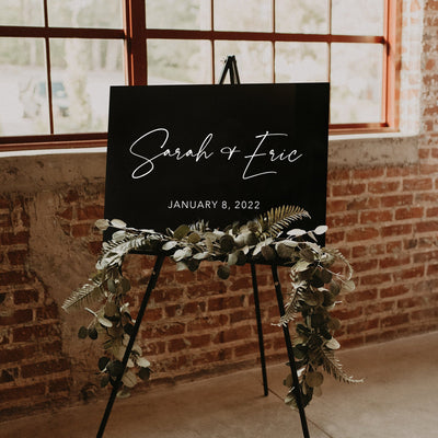 Personalized Acrylic Wedding Welcome Sign - Mulberry Market Designs