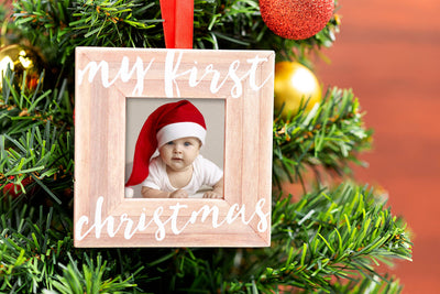 My First Christmas Picture Frame Ornament - Mulberry Market Designs