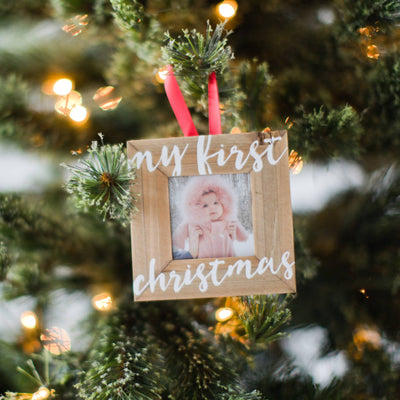 My First Christmas Picture Frame Ornament - Mulberry Market Designs