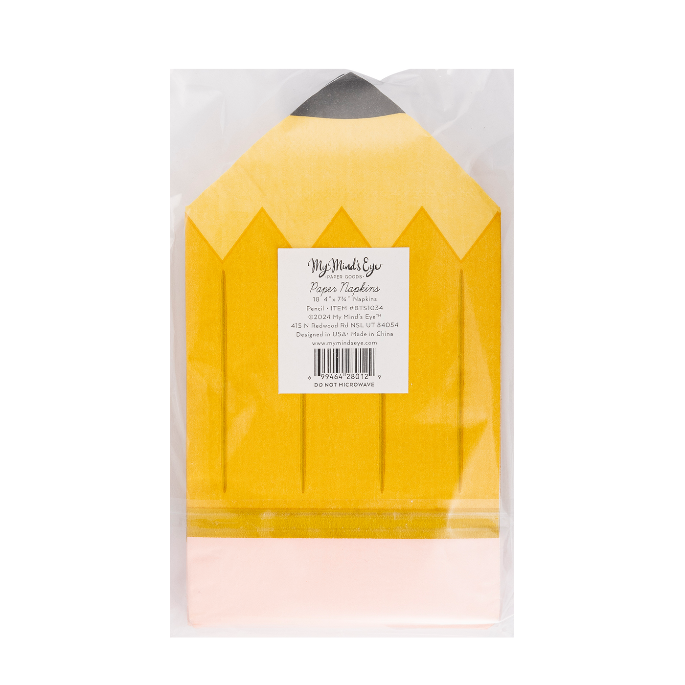 Pencil Shaped Napkins Back to School