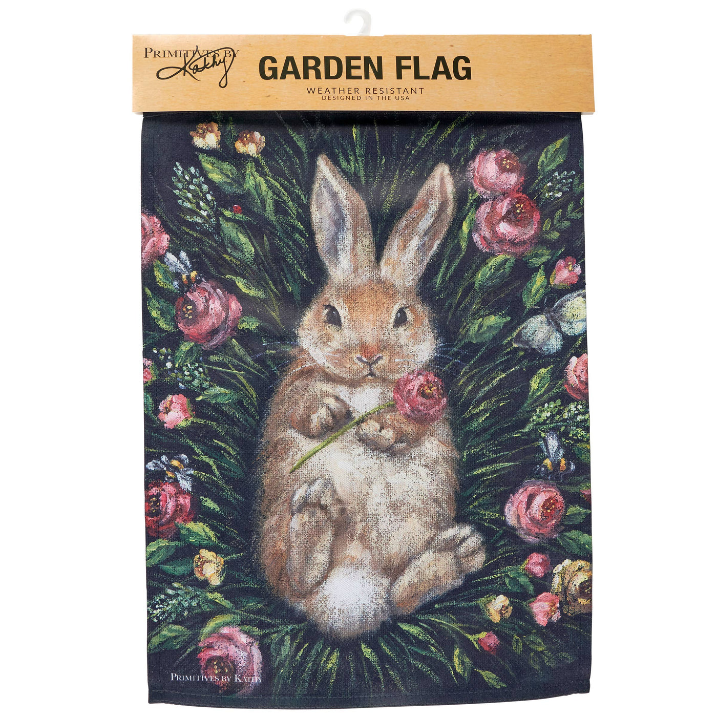 Snuggly Bunny Garden Flag