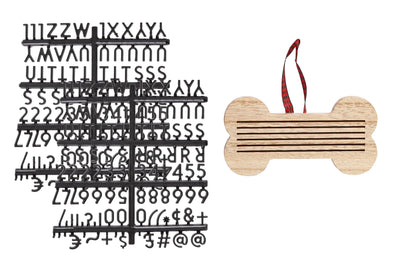 Christmas Wooden Bone Letterboard Pet Ornament - Mulberry Market Designs