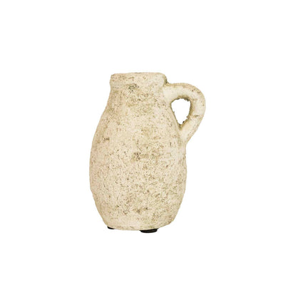 Charlotte Pitcher Bud Vase Antique White Terracotta - Mulberry Market Designs
