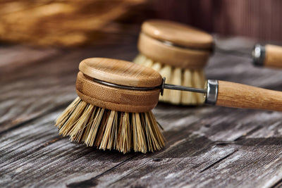 Wood Scrub Brush with Handle
