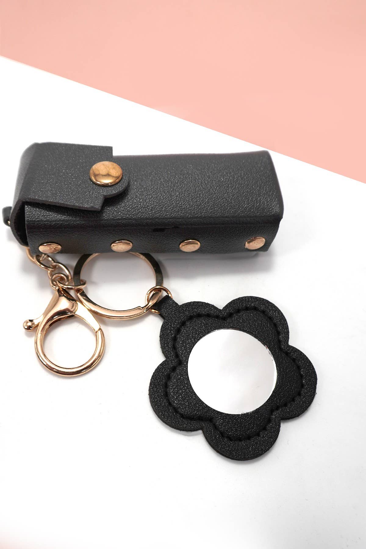 Leather Lipstick Holder Bag Keychain