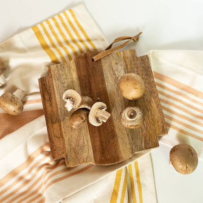 Natural Mango Wood Square Cutting Board - Mulberry Market Designs