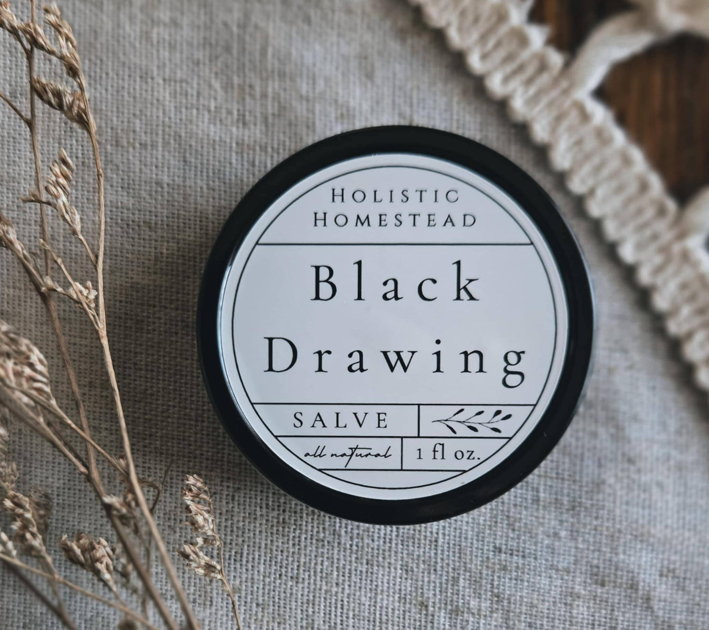 All Natural Black Drawing Salve