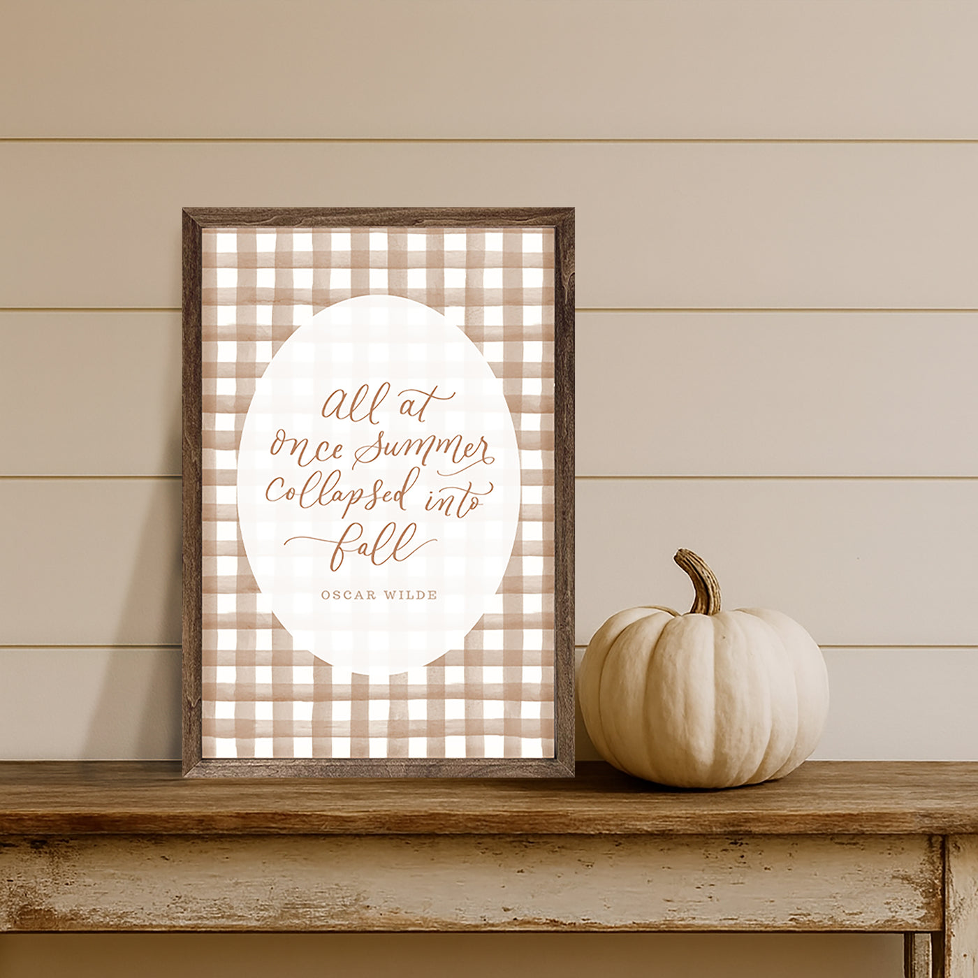 All At Once Summer Collapsed Into Fall Sign | Hand Lettered