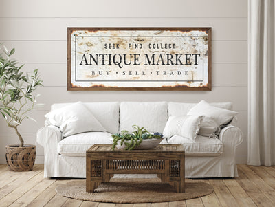 Antique Market Vintage Wall Sign
