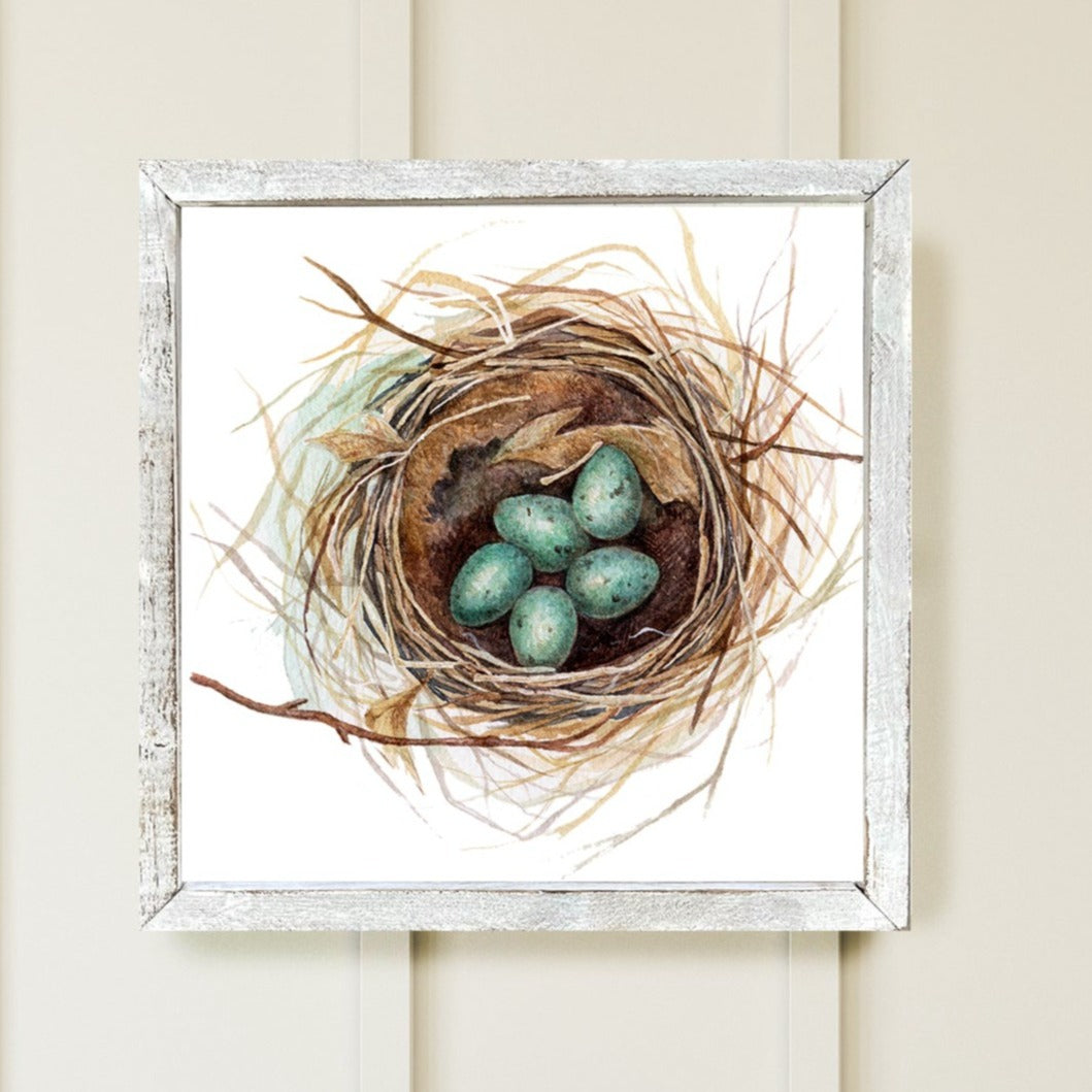 Bird Nest Farmhouse Painting Wall Art - Mulberry Market Designs