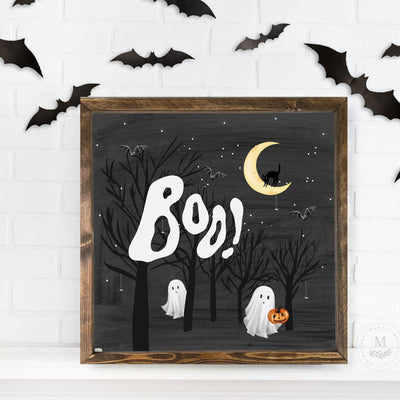 Boo Ghost Halloween Sign - Mulberry Market Designs