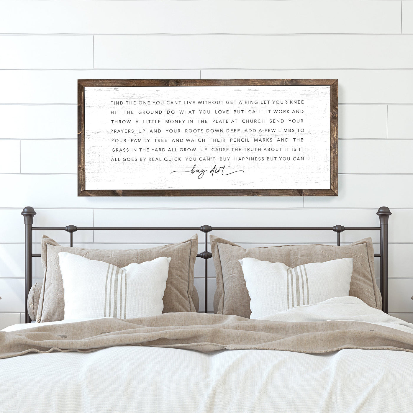 Buy Dirt Wood Framed Sign - Mulberry Market Designs