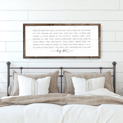 Buy Dirt Wood Framed Sign - Mulberry Market Designs