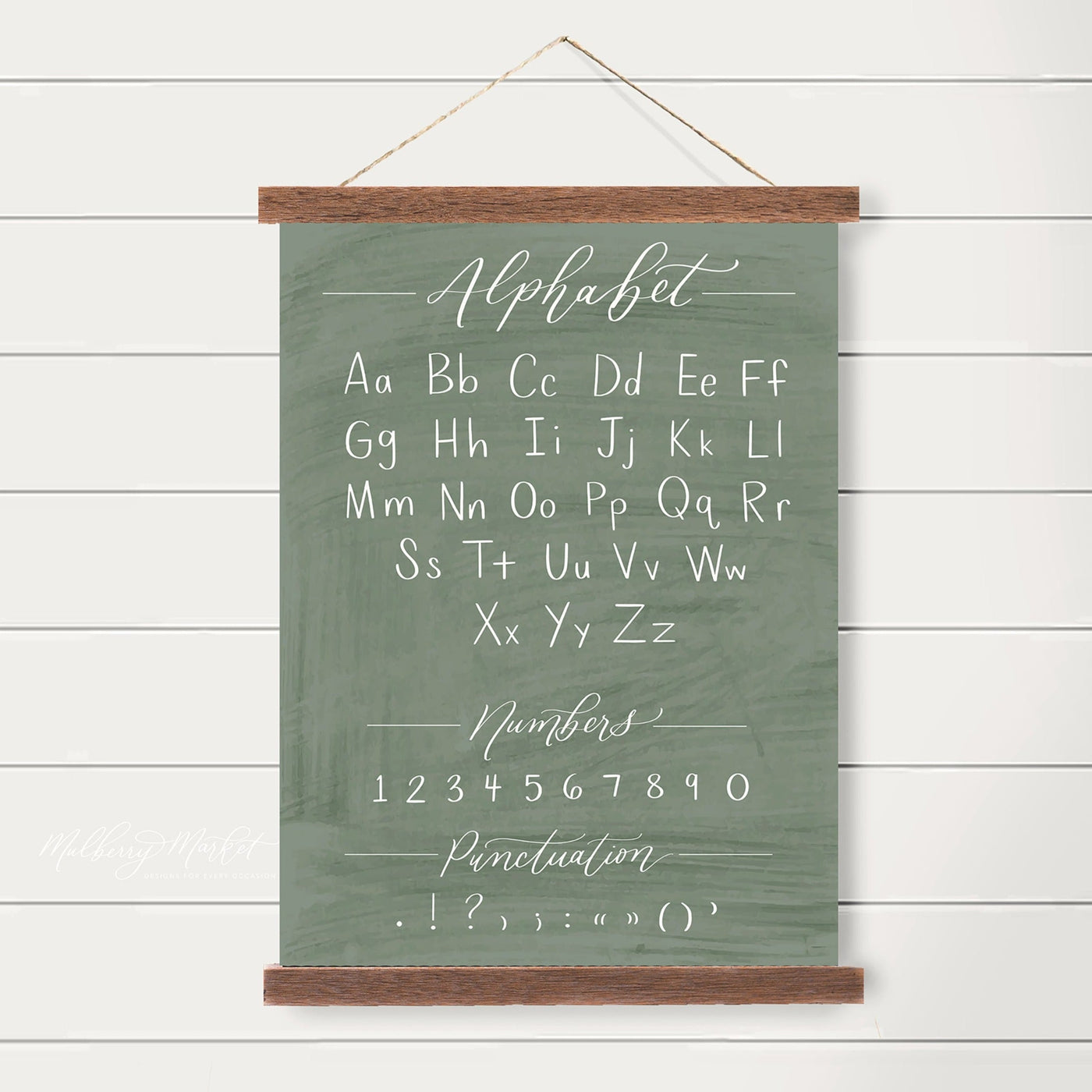 Chalkboard Alphabet Canvas Art - Mulberry Market Designs