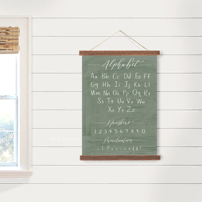 Chalkboard Alphabet Canvas Art - Mulberry Market Designs
