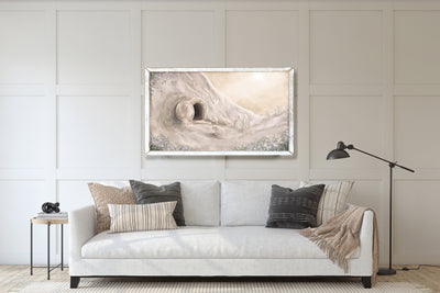 He is Risen Empty Tomb Christian Easter Wall Art Painting