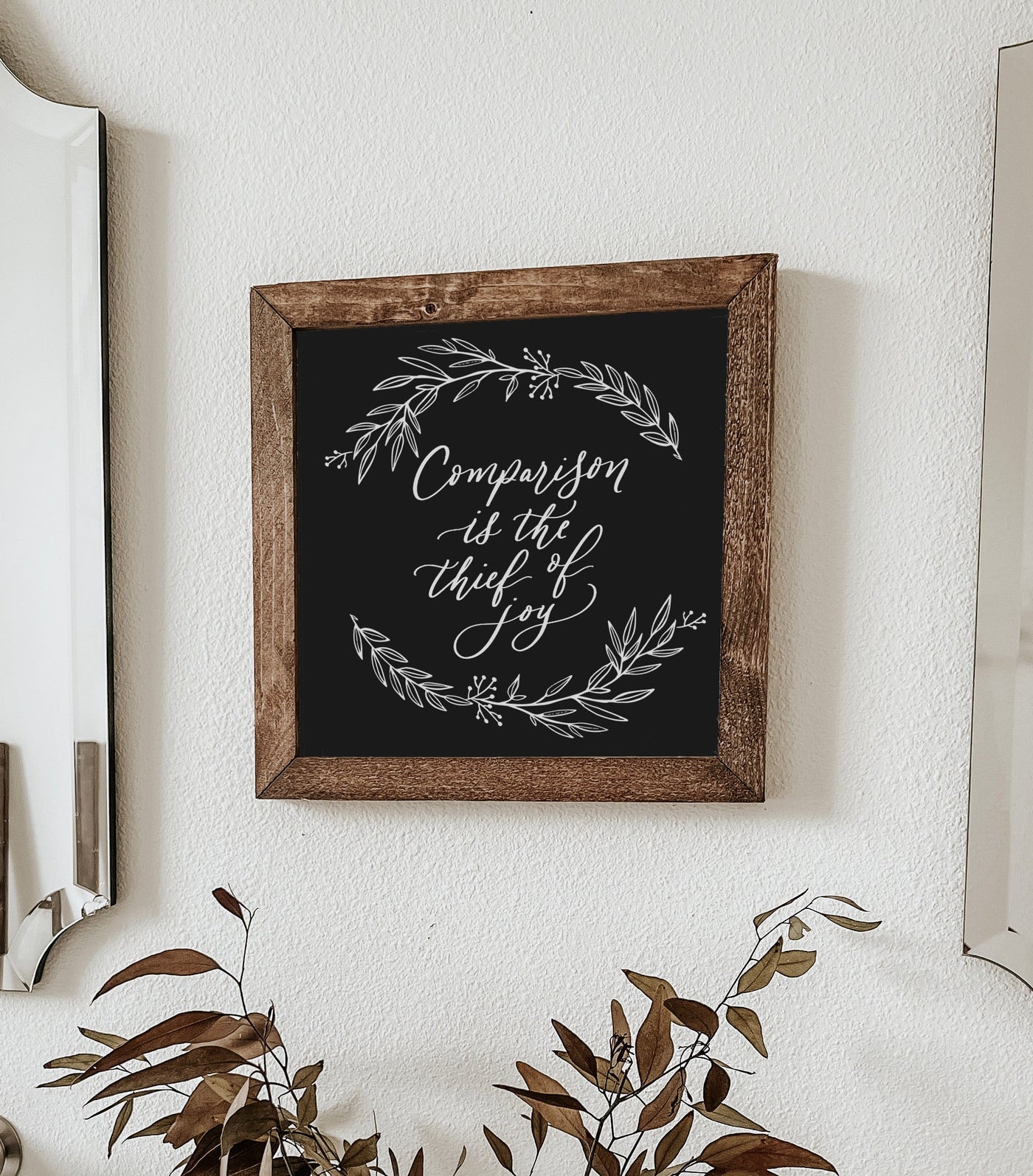 Comparison Is The Thief of Joy Farmhouse Sign - Mulberry Market Designs