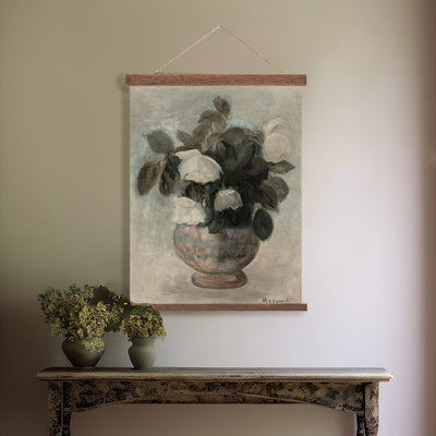 Cottage Roses Vintage Hanging Canvas Art - Mulberry Market Designs