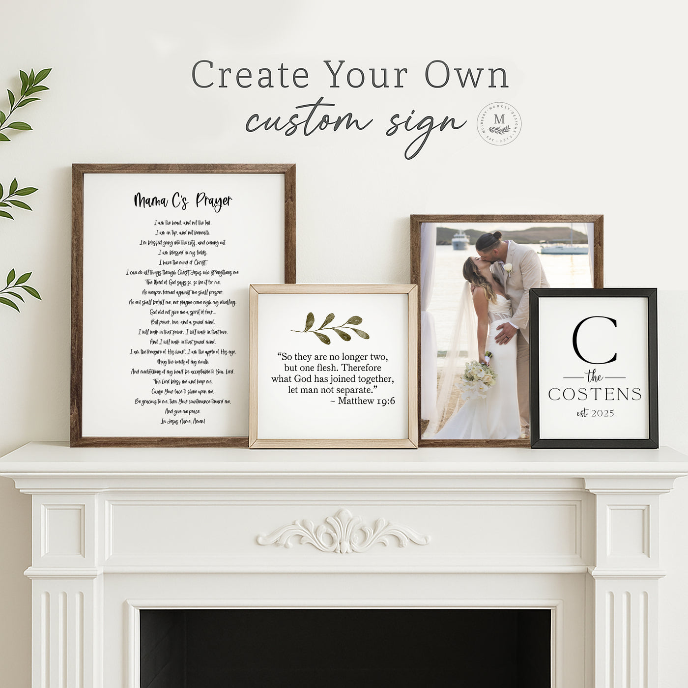 Custom Wood Framed Signs | Personalized Quote Wall Art